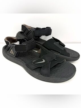 Nike ACG Men’s Air Deschutz Sandals Sz 11 Black Straps Outdoor Hiking DC9093-001